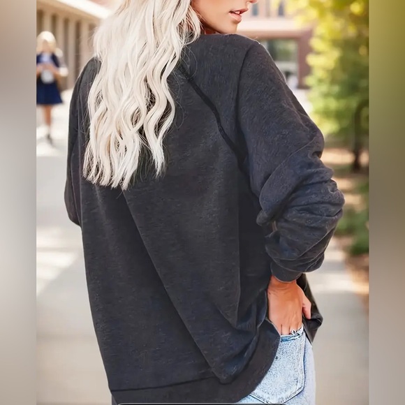 Christmas Graphic sweatshirt, dark gray - Picture 5 of 5